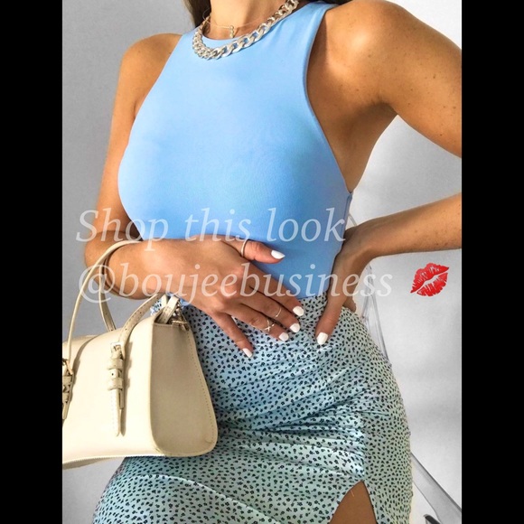 ZARA BNWT Light Blue Halterneck Bodysuit - Picture 3 of 16